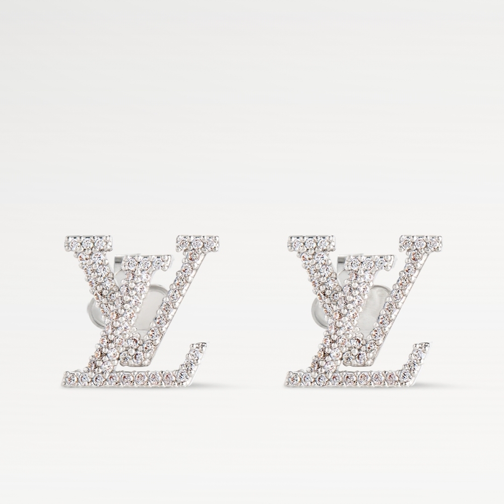 Crystal Logo Stud Earrings in Silver 💥🔥🩷👍